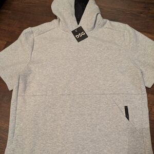 Men's Gray Hooded Short Sleeve NWT DSG MEDIUM